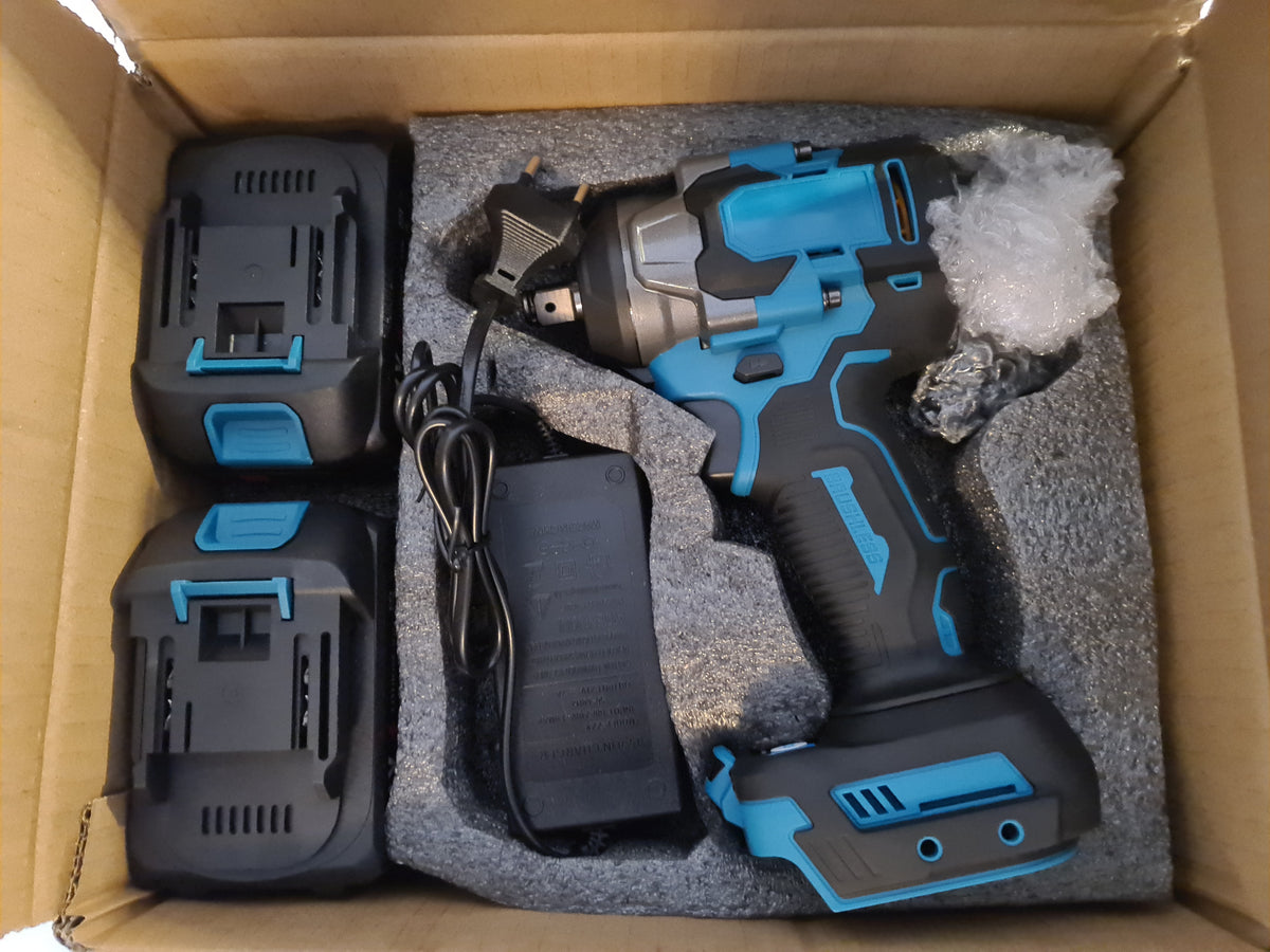 Kraftfull Borstlös Mutterdragare 600Nm – Komplett Kit (2 Batterier)