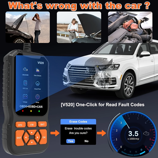V520 OBD2 Felkodsläsare – Proffsens val | Umeå Verktyg