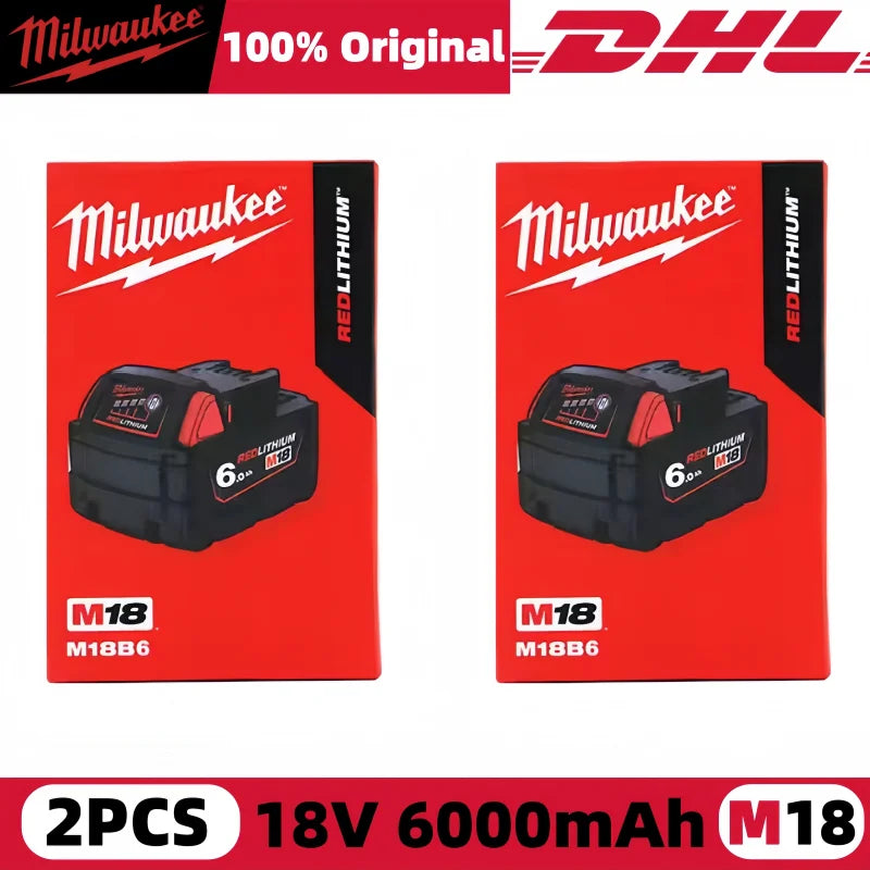 100% New  M18 6.0Ah High Output Battery 18V Lithium-Ion Rechargeable for  M18 Cordless Power Tools 18V Battery