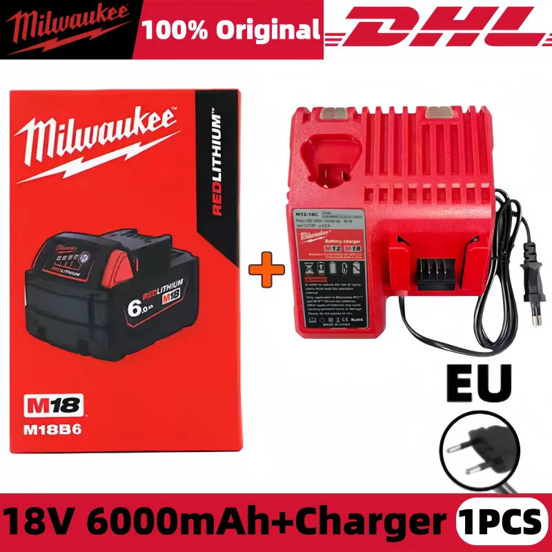 100% New  M18 6.0Ah High Output Battery 18V Lithium-Ion Rechargeable for  M18 Cordless Power Tools 18V Battery