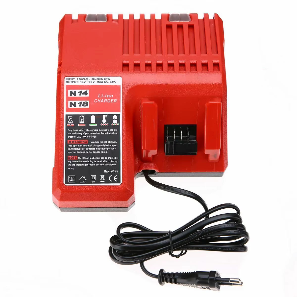 Replacement Li-Ion Battery Charger Multi Voltage Charger for Milwaukee M18 14.4V-18V 48-11-1850 48-11-1840 48-11-1815 48-11-1828