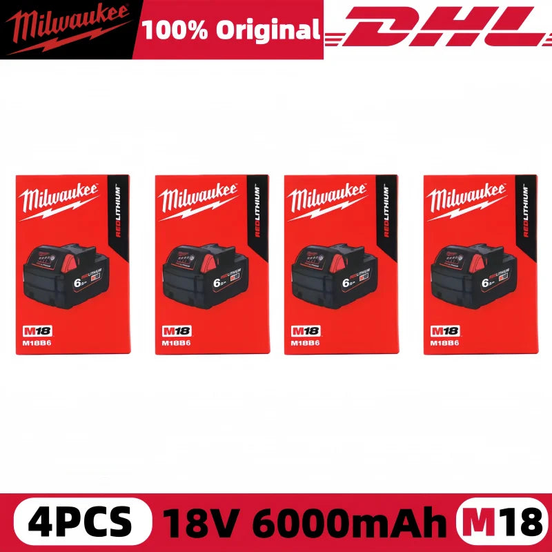 100% New  M18 6.0Ah High Output Battery 18V Lithium-Ion Rechargeable for  M18 Cordless Power Tools 18V Battery