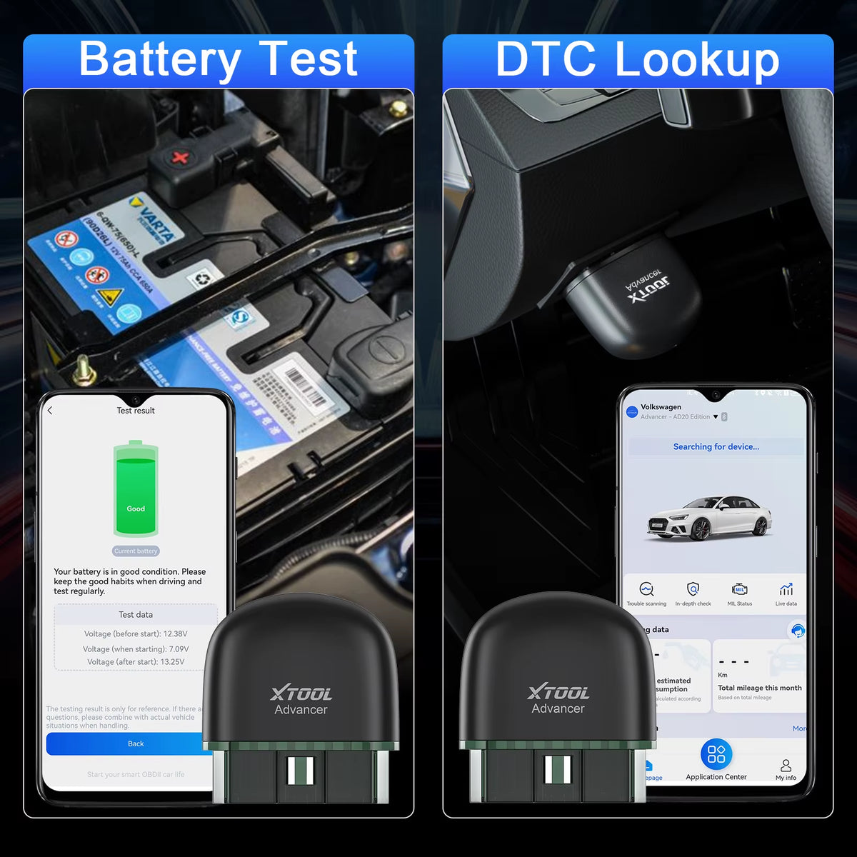 AD20 Bluetooth OBD2 Scanner for Engine System Diagnostic Code Reader HUD Display Perfromance Test Lifetime Free Update