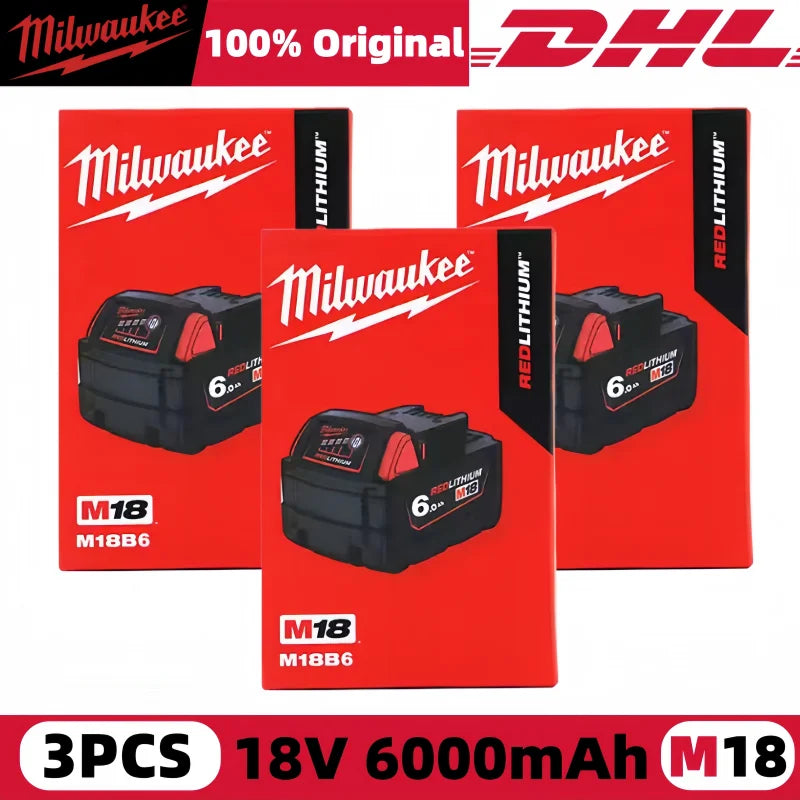 100% New  M18 6.0Ah High Output Battery 18V Lithium-Ion Rechargeable for  M18 Cordless Power Tools 18V Battery