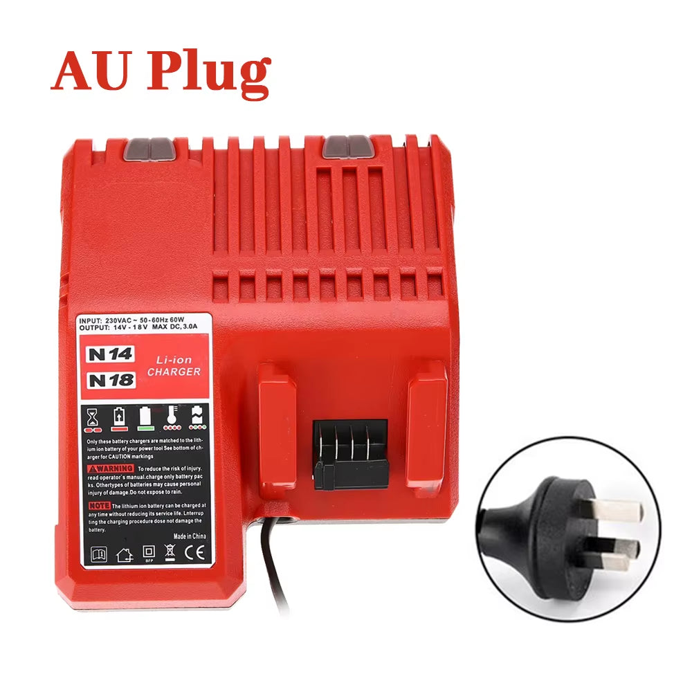 Replacement Li-Ion Battery Charger Multi Voltage Charger for Milwaukee M18 14.4V-18V 48-11-1850 48-11-1840 48-11-1815 48-11-1828